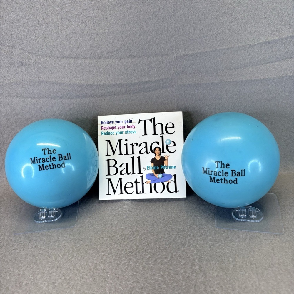 The Miracle Ball Method Elaine Petrone book & 2 Balls Therapy Pain Relief
